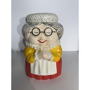 Vintage McCoy Ceramic Grandma Cookie Jar 11"  x 7.5